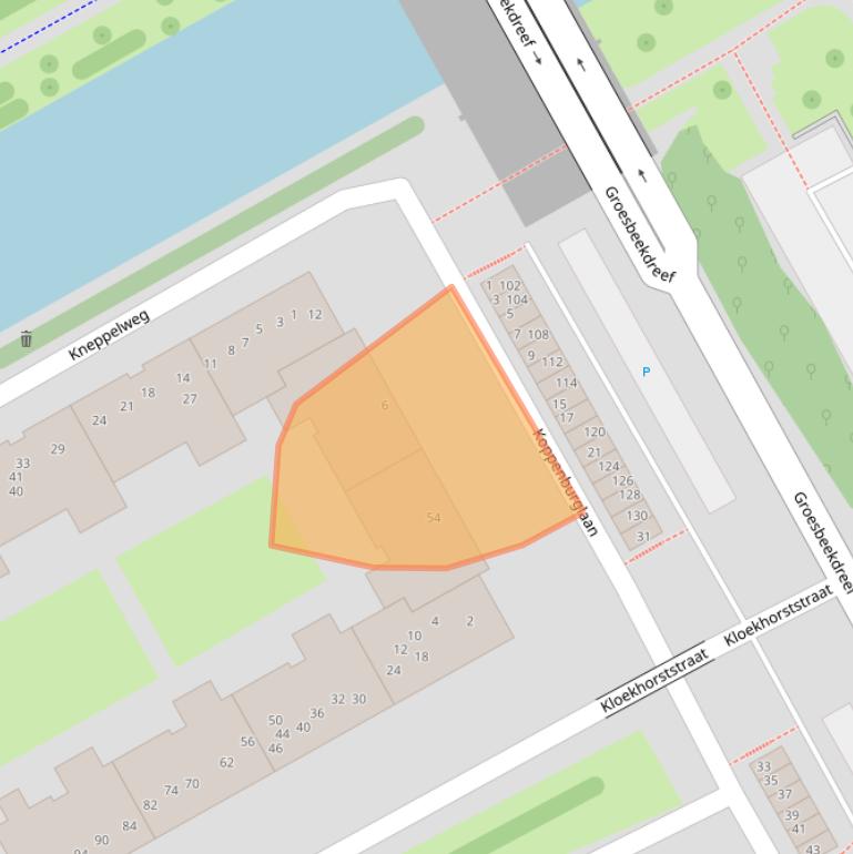 Kaart van postcodegebied 1104PP.