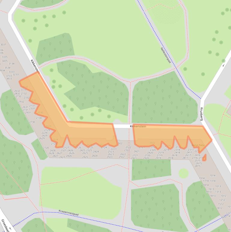Kaart van postcodegebied 1104TA.