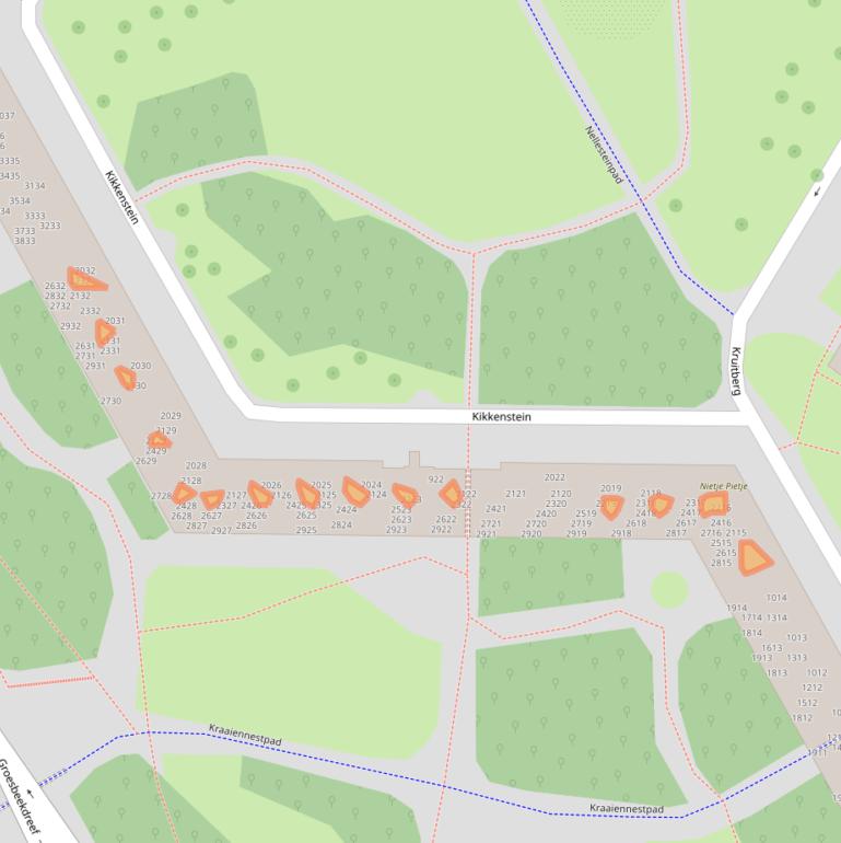 Kaart van postcodegebied 1104TC.