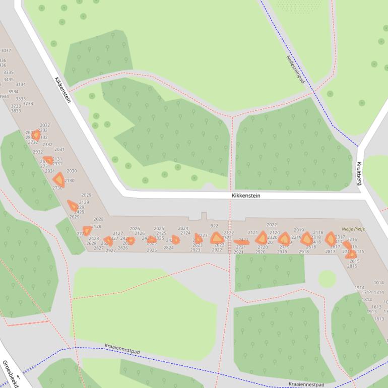 Kaart van postcodegebied 1104TG.