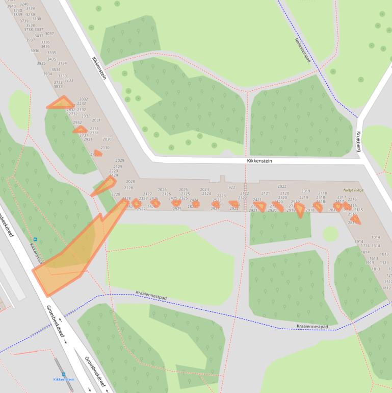 Kaart van postcodegebied 1104TH.