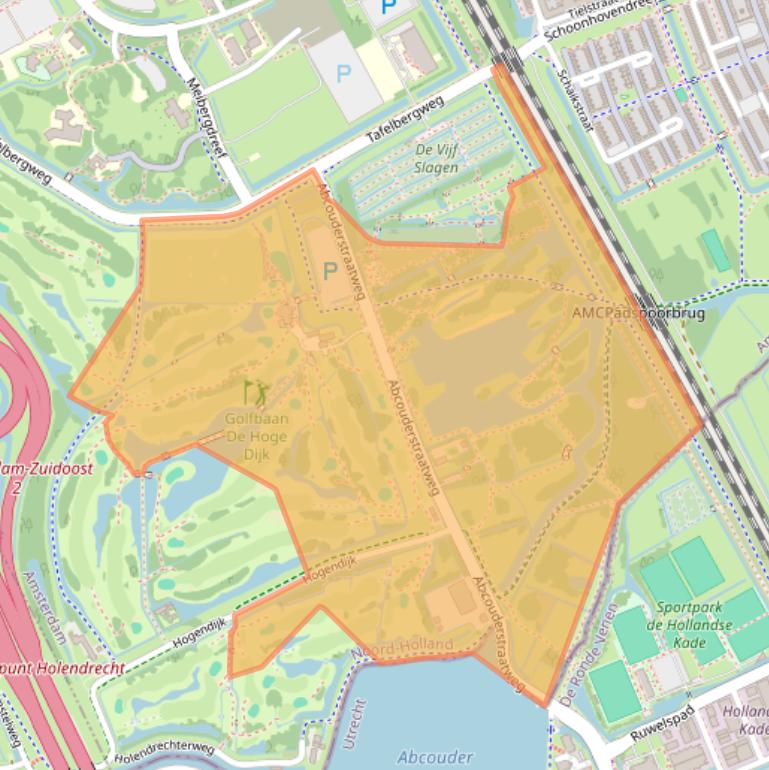 Kaart van postcodegebied 1105AA.