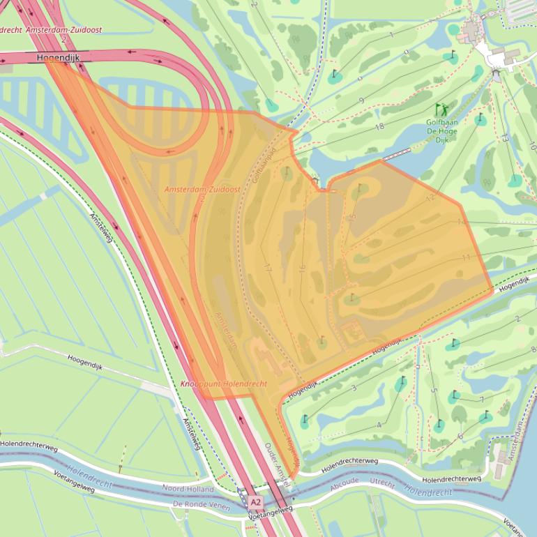 Kaart van postcodegebied 1105AC.
