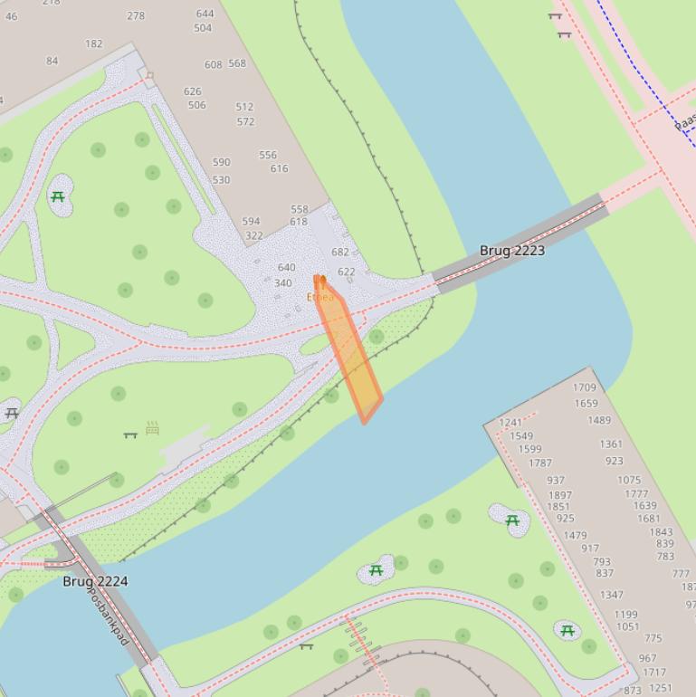 Kaart van postcodegebied 1105AM.