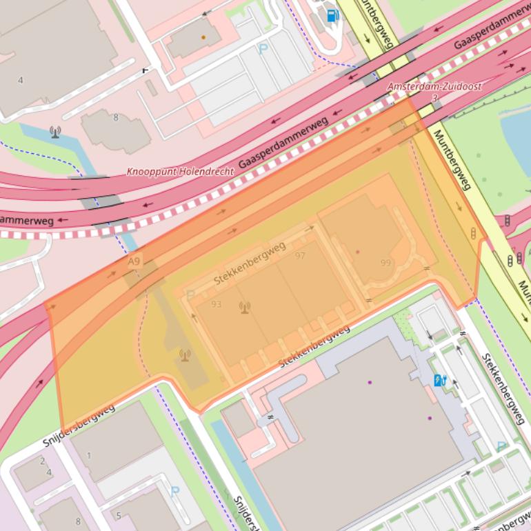 Kaart van postcodegebied 1105AN.