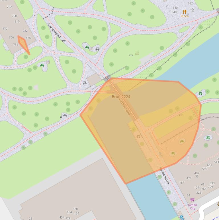 Kaart van postcodegebied 1105AV.