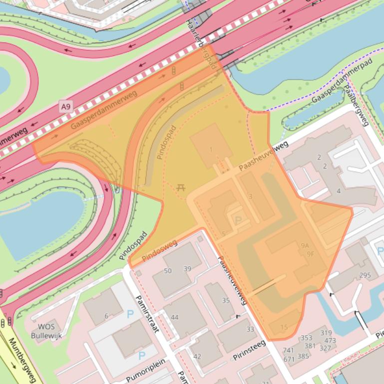Kaart van postcodegebied 1105BE.