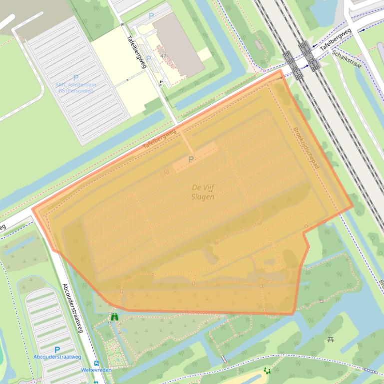 Kaart van postcodegebied 1105BR.