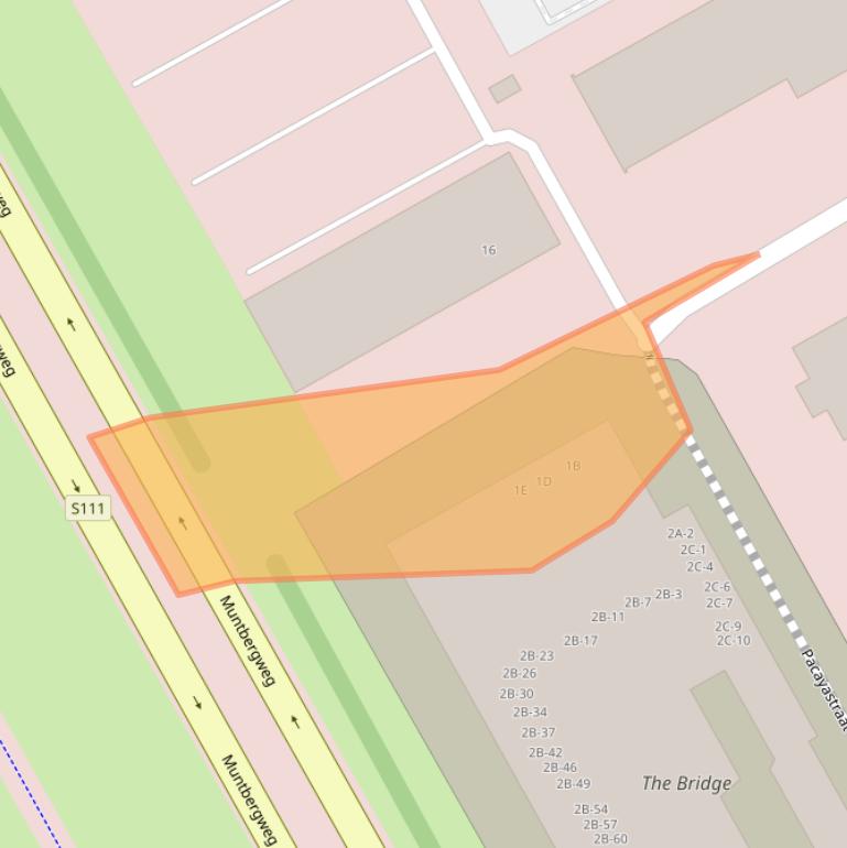 Kaart van postcodegebied 1105BS.