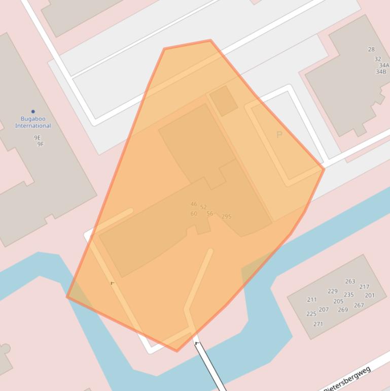 Kaart van postcodegebied 1105BW.