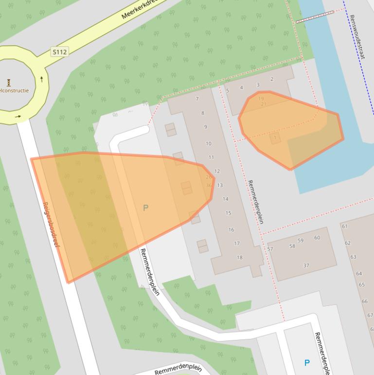 Kaart van postcodegebied 1106AE.