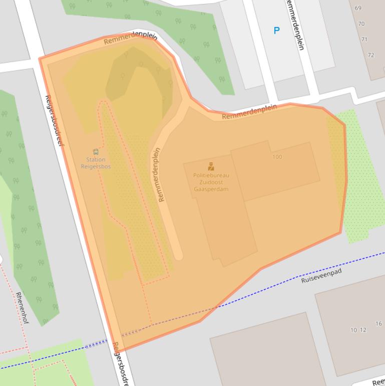 Kaart van postcodegebied 1106AK.