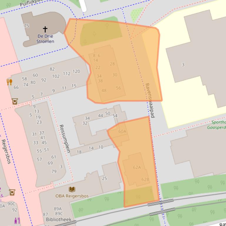 Kaart van postcodegebied 1106AV.