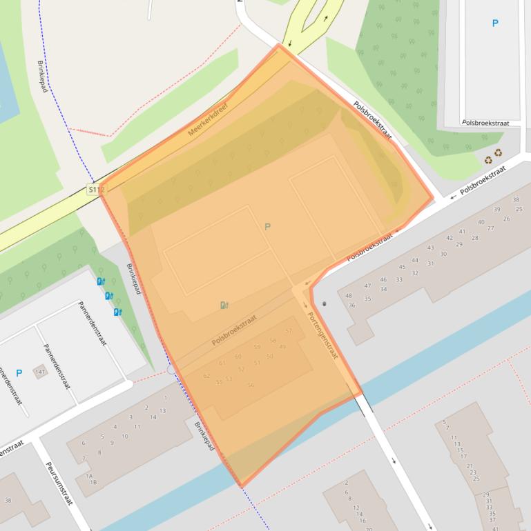 Kaart van postcodegebied 1106BC.