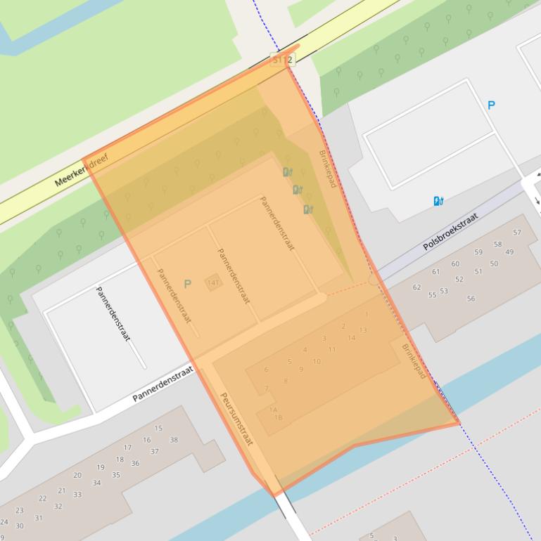 Kaart van postcodegebied 1106BD.