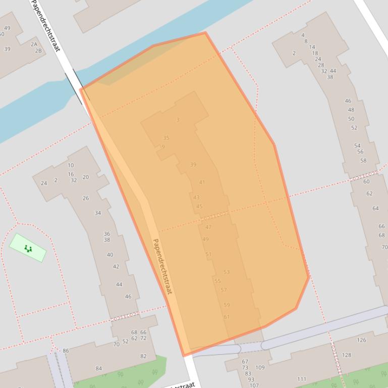 Kaart van postcodegebied 1106BM.