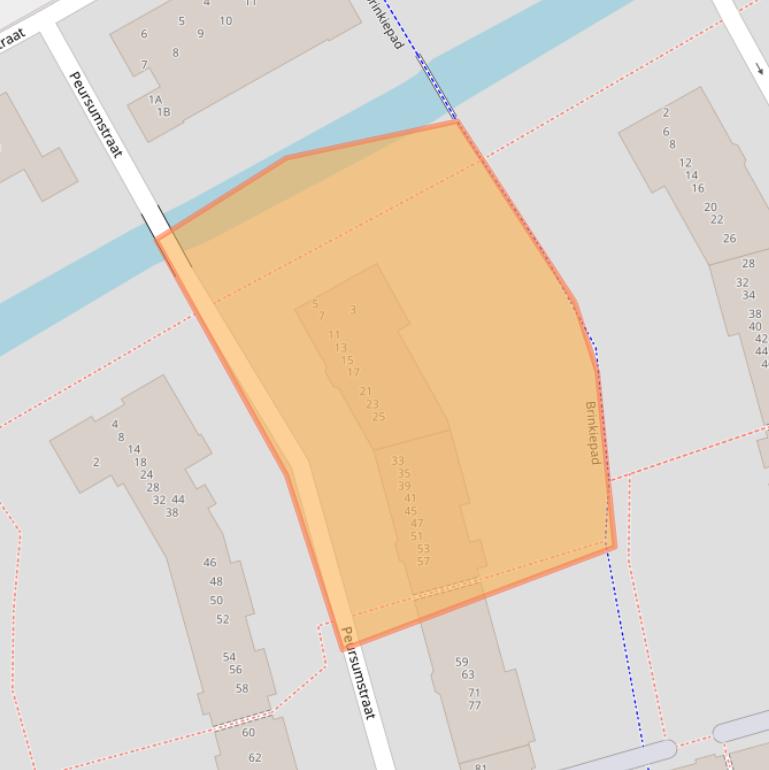 Kaart van postcodegebied 1106BS.