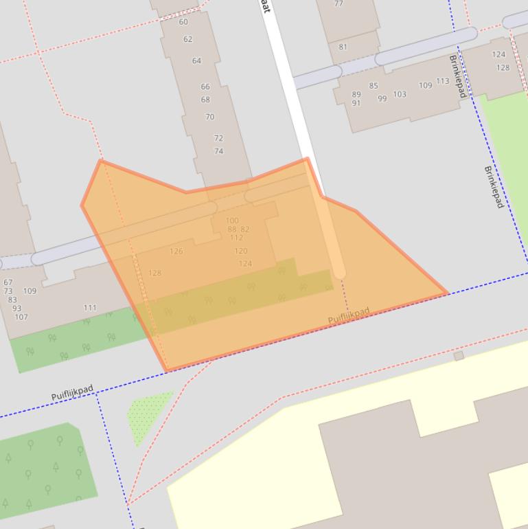 Kaart van postcodegebied 1106BW.