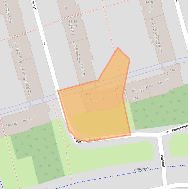 Kaart van postcodegebied 1106CA.