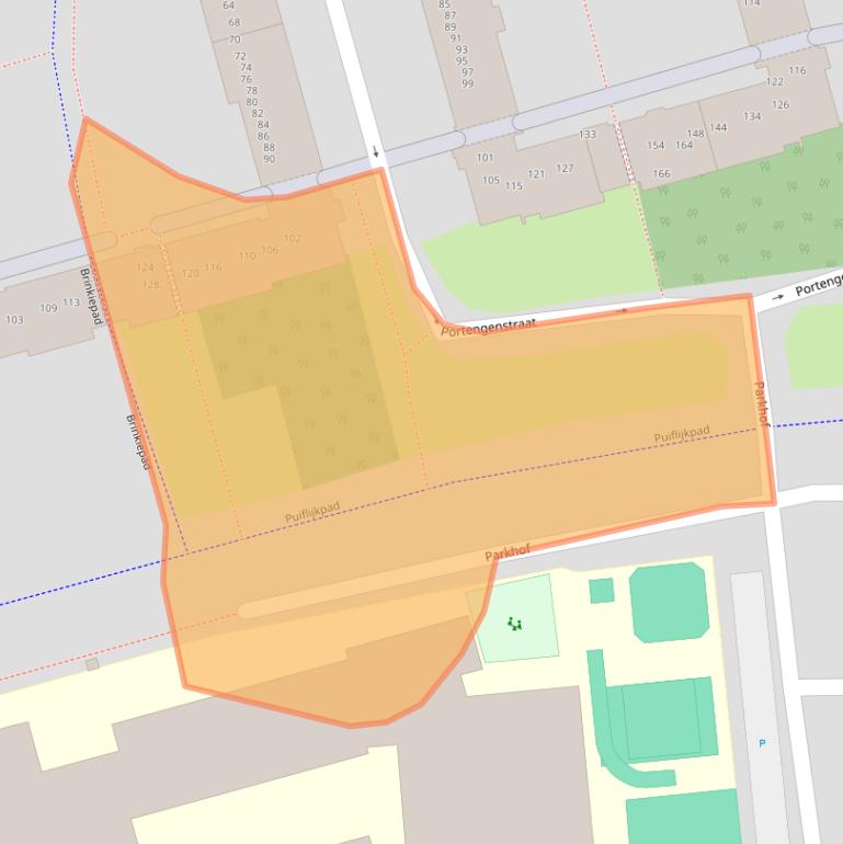 Kaart van postcodegebied 1106CD.