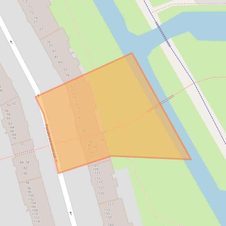 Kaart van postcodegebied 1106CG.