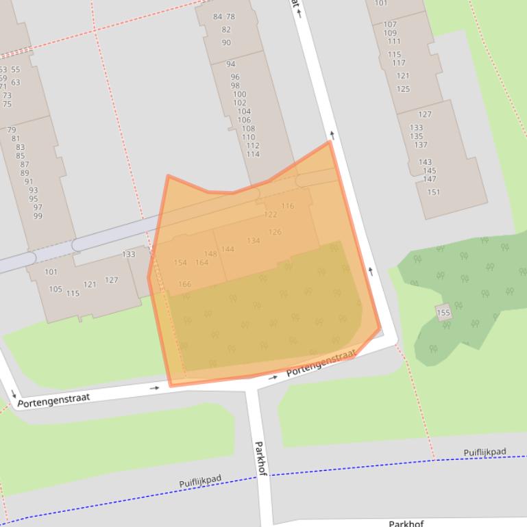 Kaart van postcodegebied 1106CM.