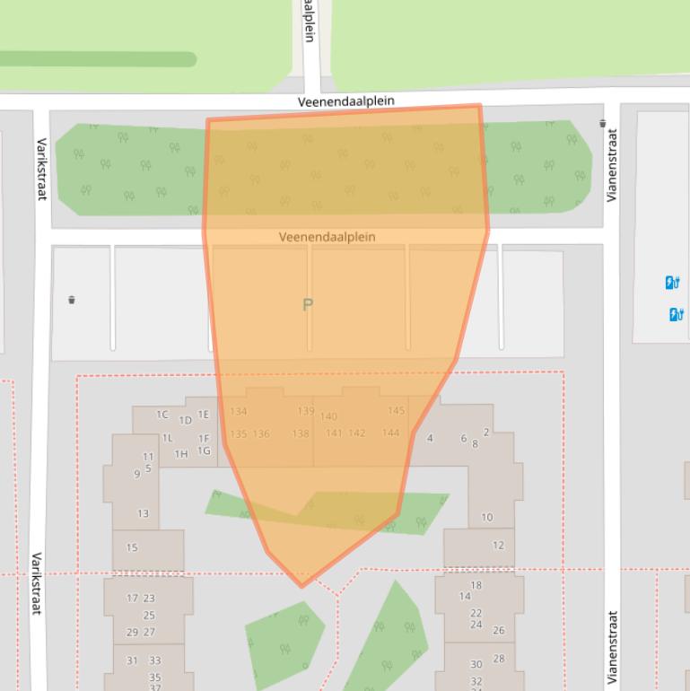 Kaart van postcodegebied 1106CR.