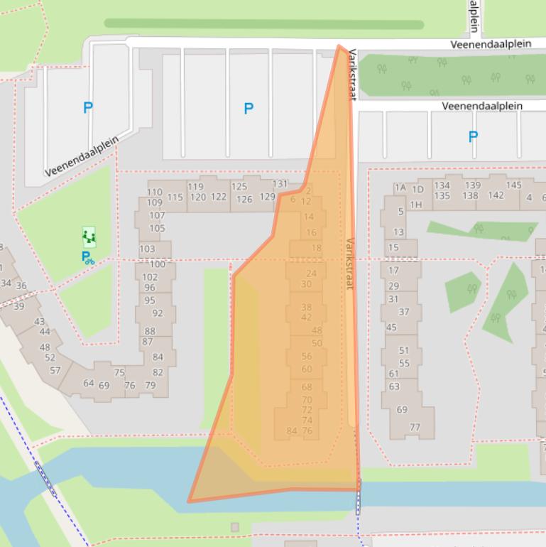 Kaart van postcodegebied 1106CV.