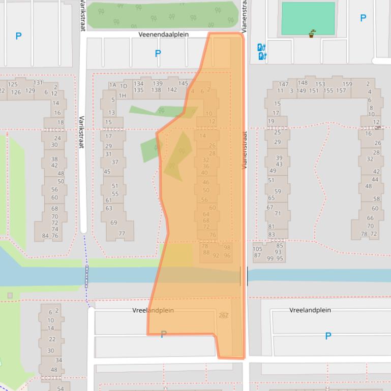 Kaart van postcodegebied 1106DD.