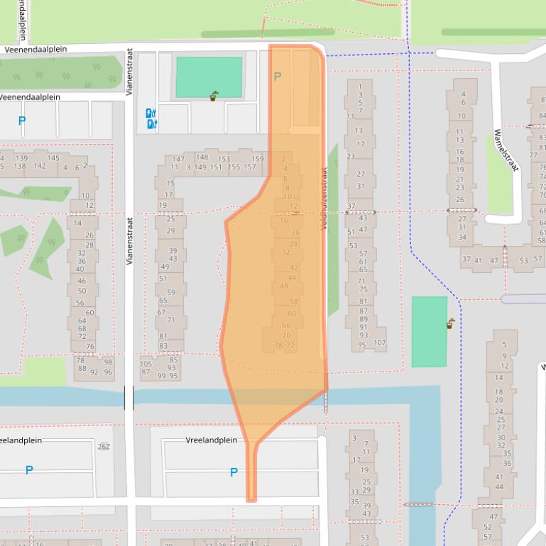 Kaart van postcodegebied 1106DH.