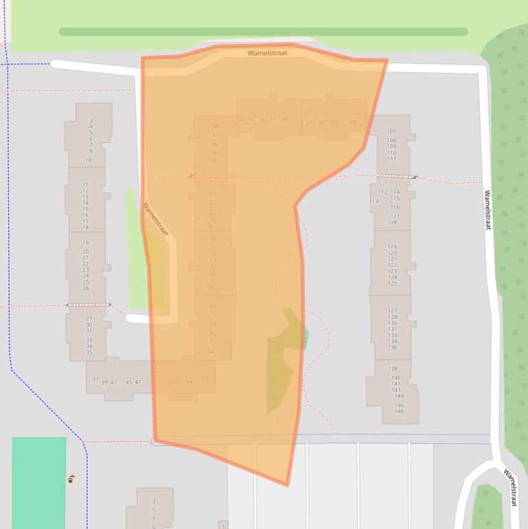 Kaart van postcodegebied 1106DM.