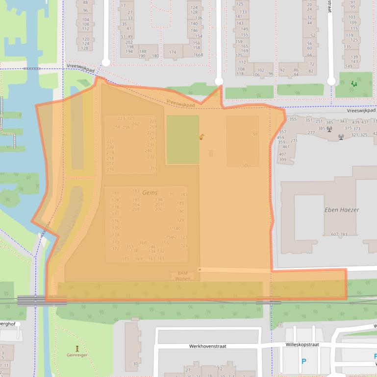 Kaart van postcodegebied 1106DV.