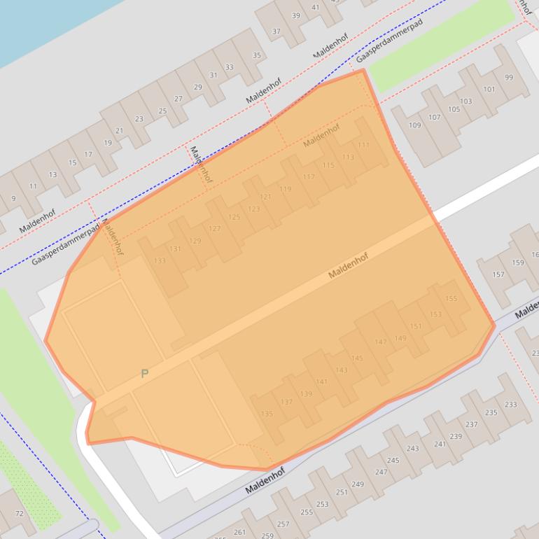 Kaart van postcodegebied 1106ED.