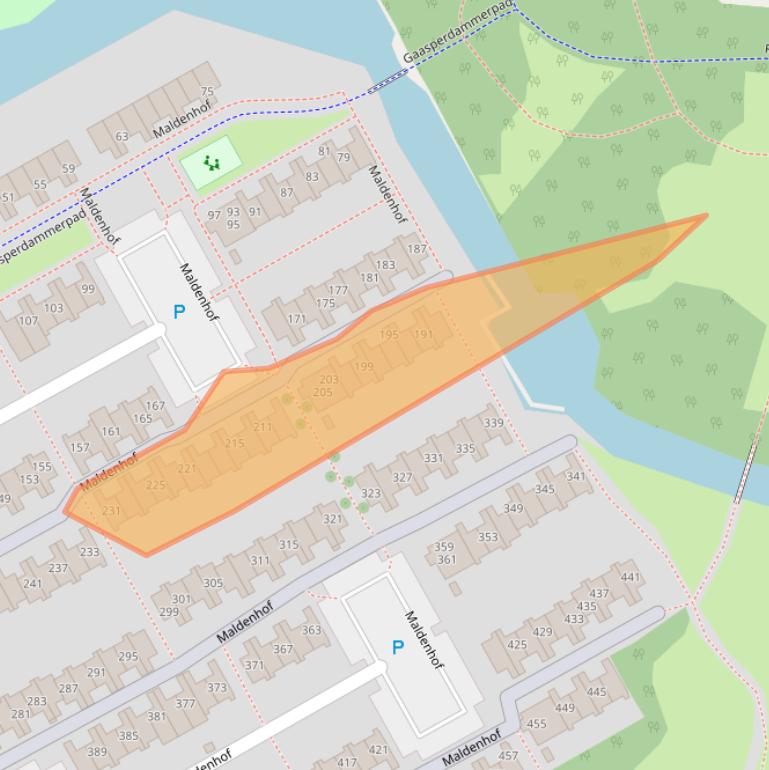 Kaart van postcodegebied 1106EG.