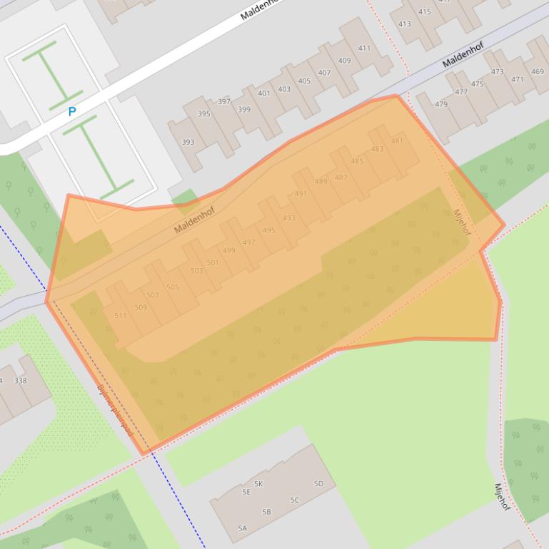 Kaart van postcodegebied 1106EP.