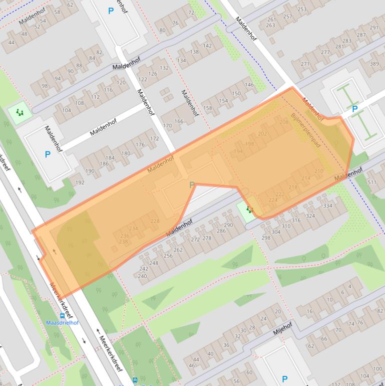 Kaart van postcodegebied 1106EX.