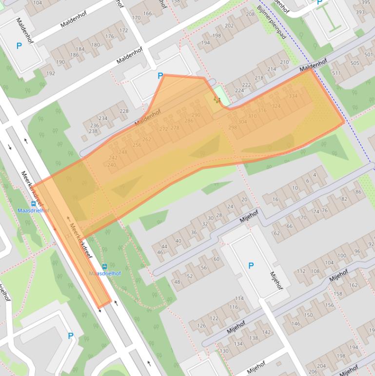 Kaart van postcodegebied 1106EZ.