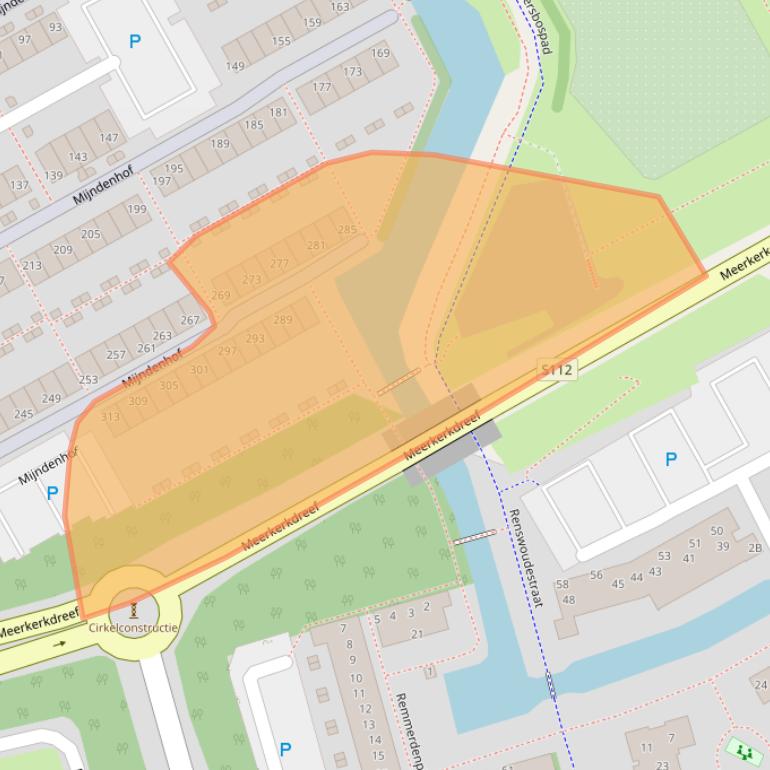 Kaart van postcodegebied 1106GL.