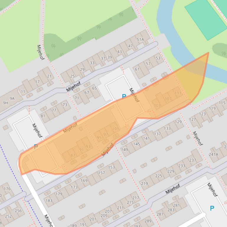 Kaart van postcodegebied 1106HC.