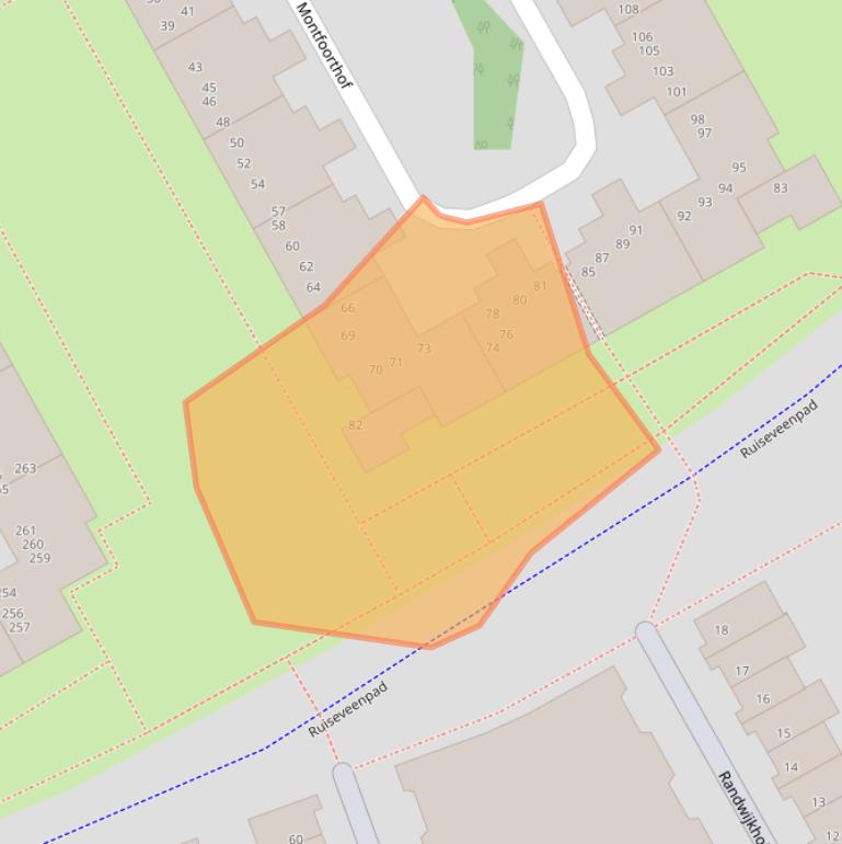 Kaart van postcodegebied 1106JP.