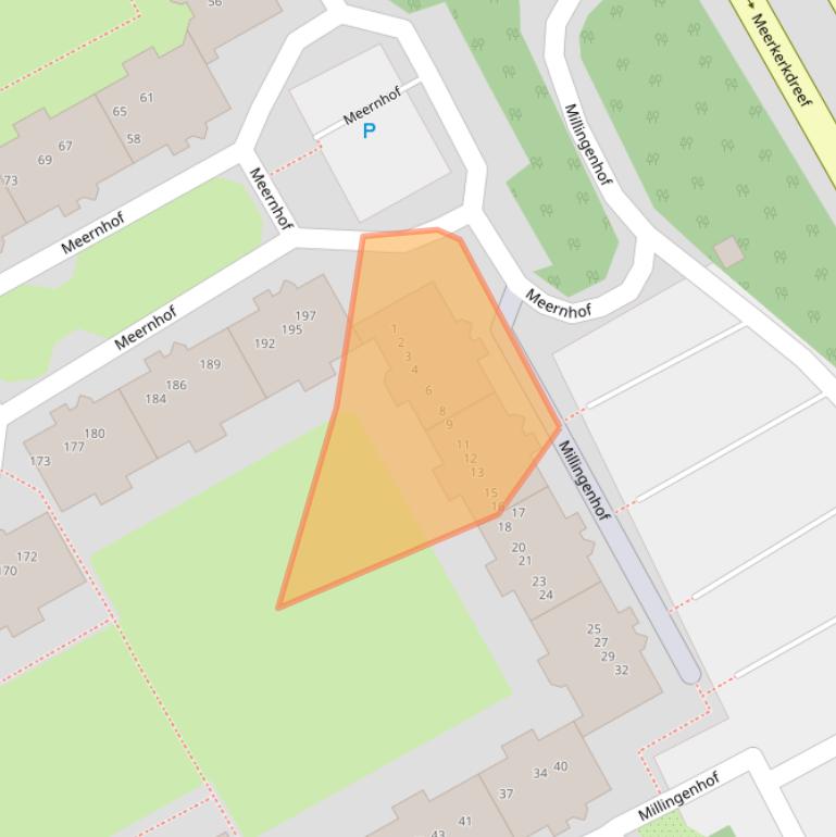 Kaart van postcodegebied 1106KA.