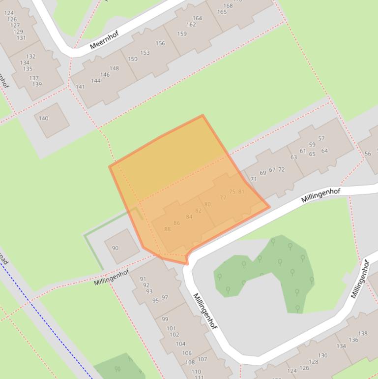 Kaart van postcodegebied 1106KE.