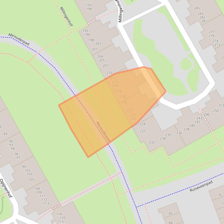 Kaart van postcodegebied 1106KN.