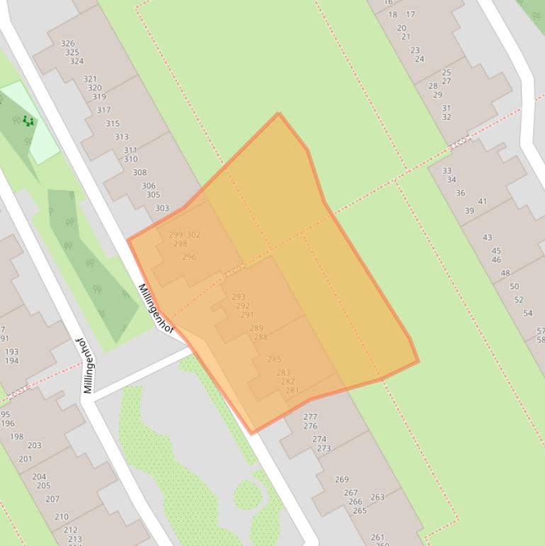 Kaart van postcodegebied 1106KT.