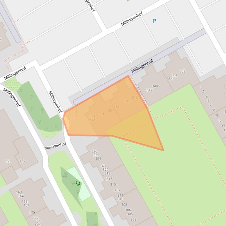 Kaart van postcodegebied 1106KW.