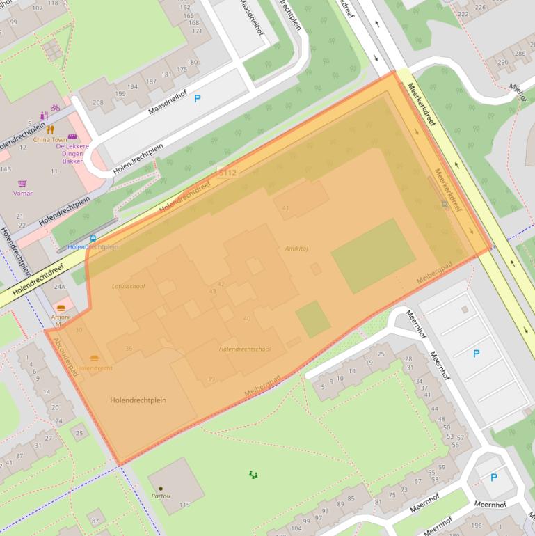 Kaart van postcodegebied 1106LP.