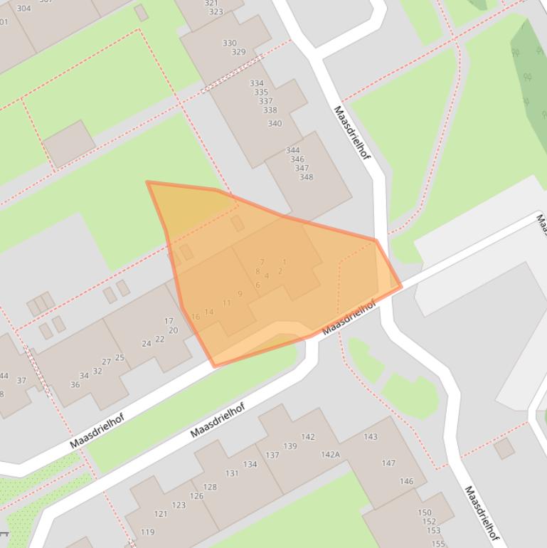 Kaart van postcodegebied 1106LT.