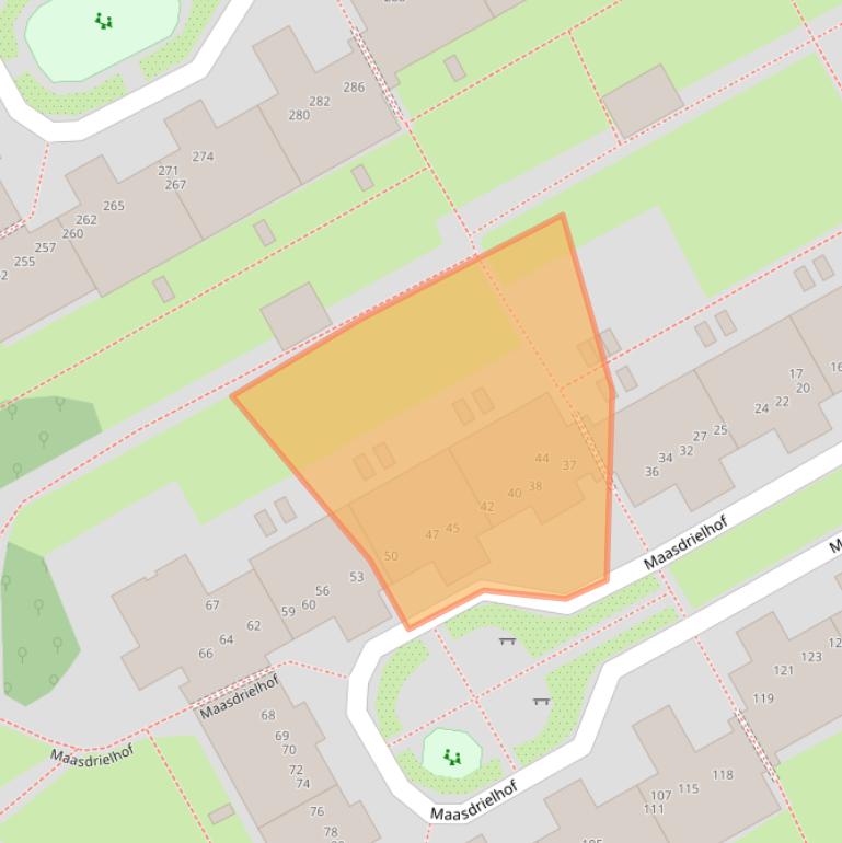 Kaart van postcodegebied 1106LW.