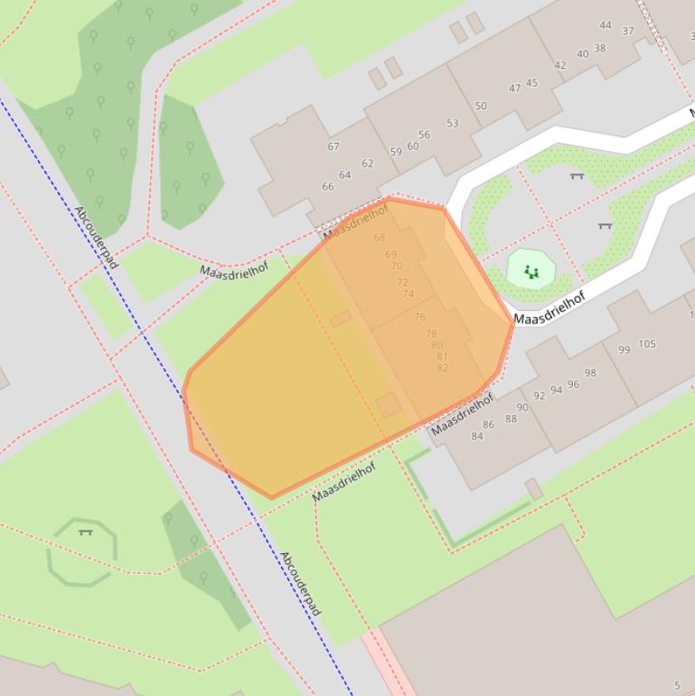 Kaart van postcodegebied 1106LZ.