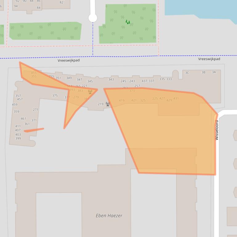 Kaart van postcodegebied 1106ML.